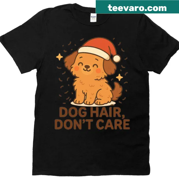 Kawaii Christmas dog design t-shirt with playful typography