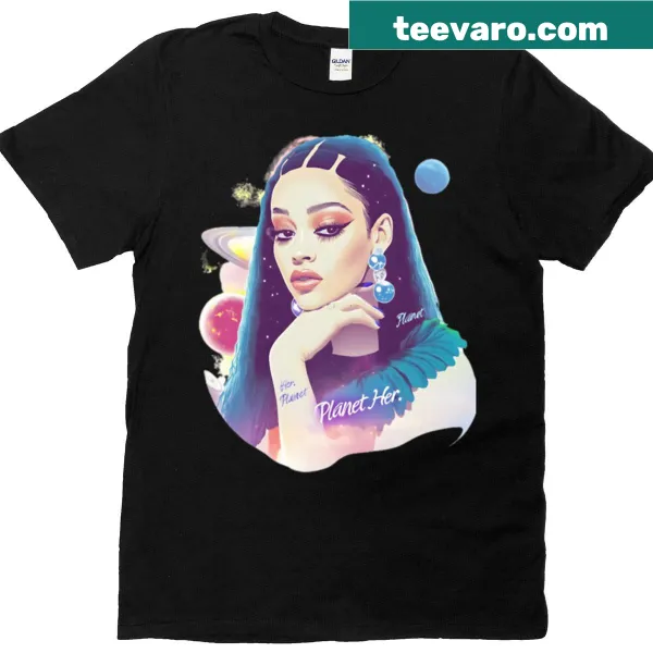 T-shirt featuring artistic Doja Cat design
