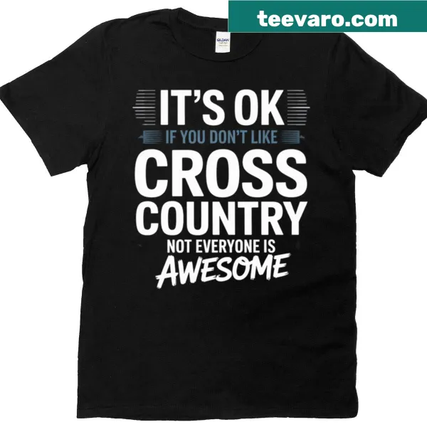 Funny t-shirt for runners with text about cross country