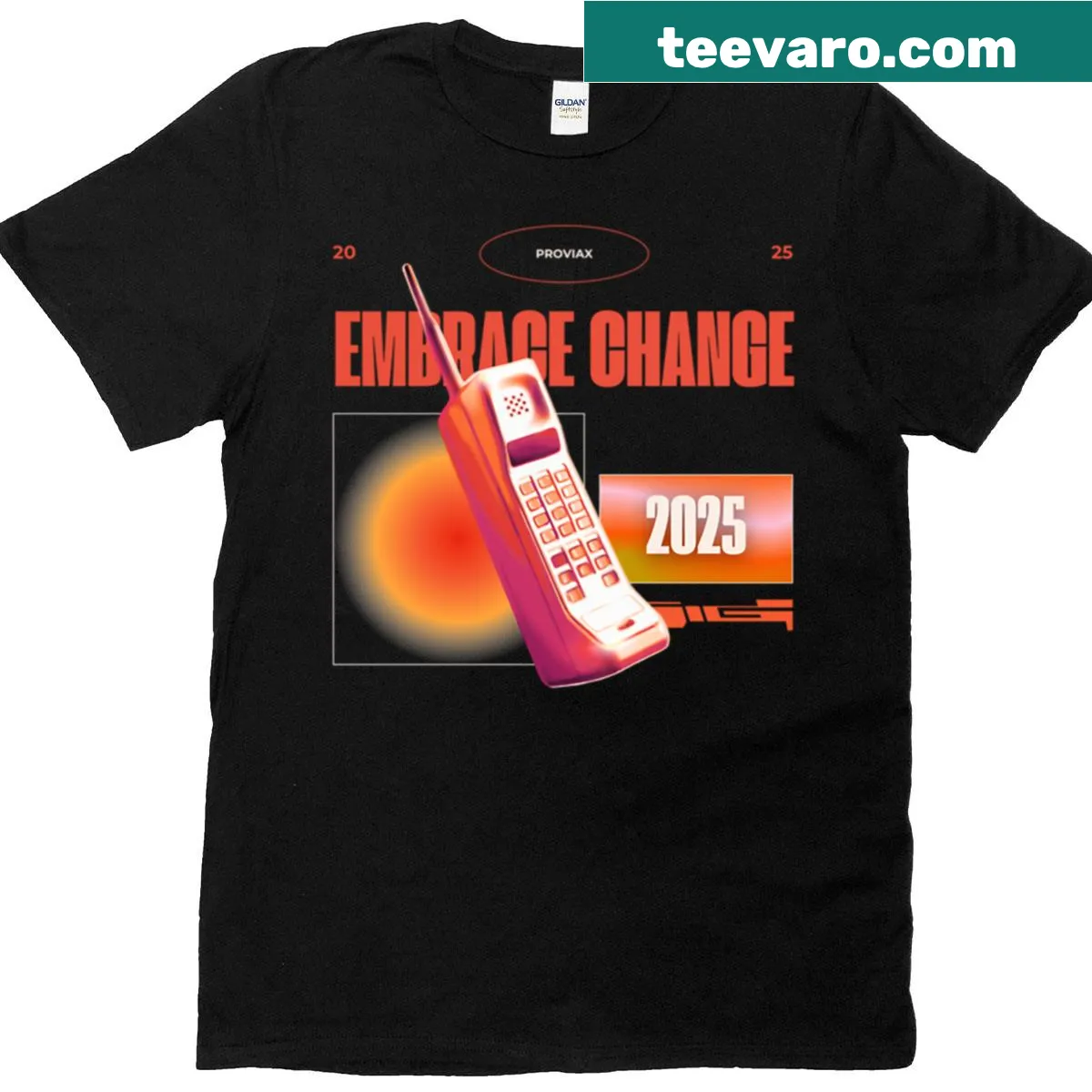 Inspirational Embrace Change graphic t-shirt — on a men's t-shirt