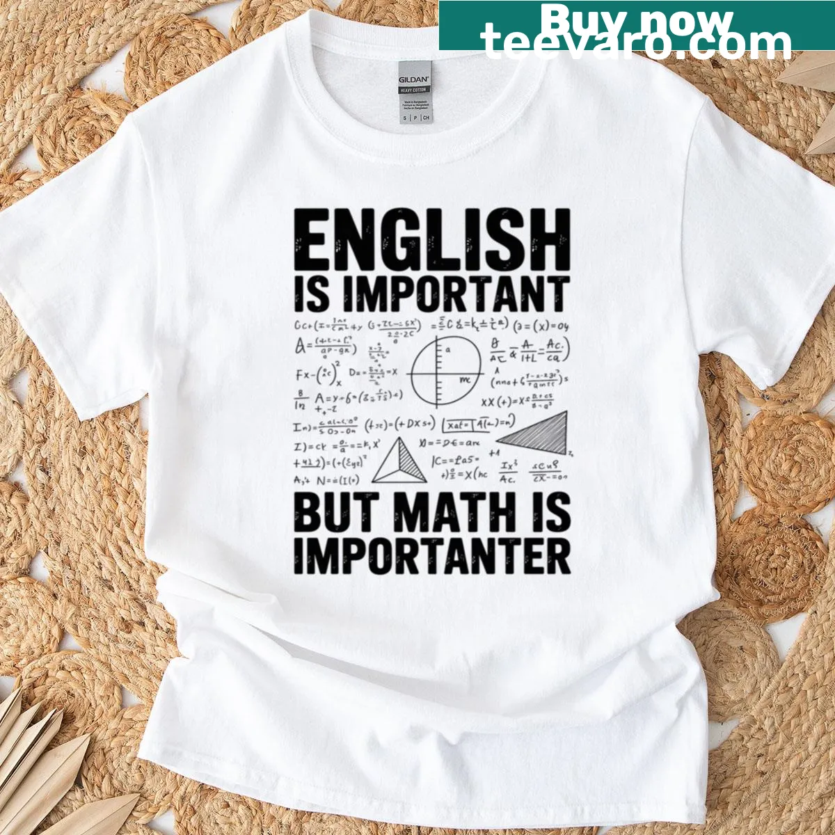 Funny T-shirt for teachers featuring a playful skeleton design and humorous text. — on a men's t-shirt