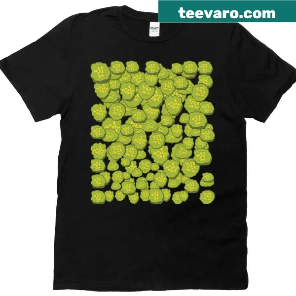 Graphic t-shirt featuring oversized pickles illustration