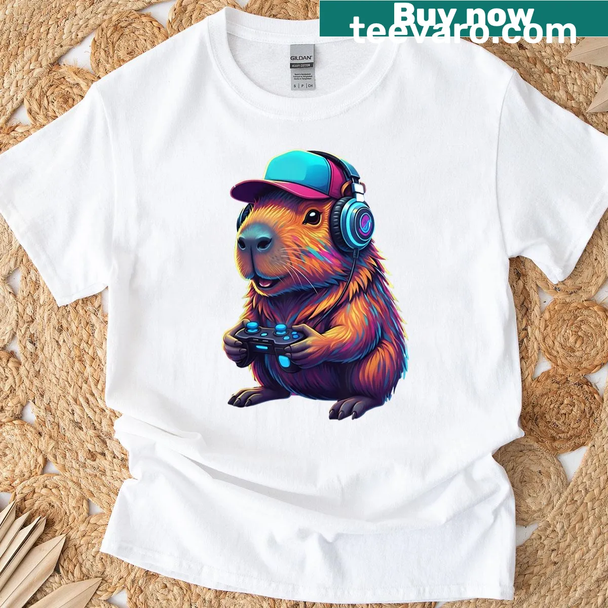 Funny Christmas T-shirt for cat lovers featuring coffee theme — on a men's t-shirt