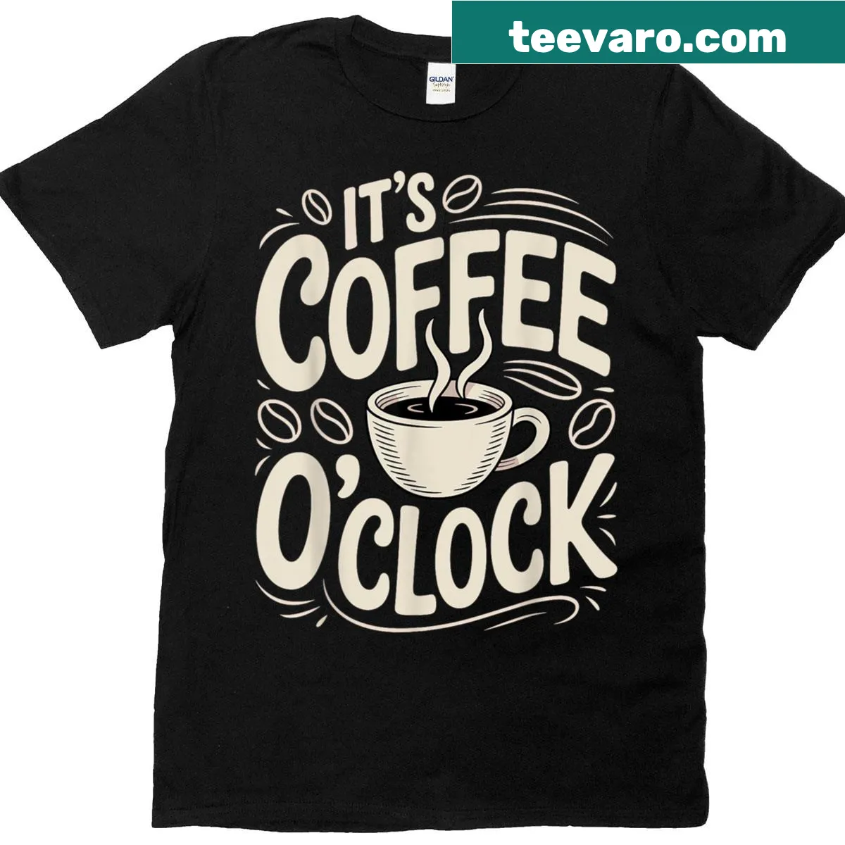 Coffee-themed graphic t-shirt with playful design for coffee lovers — on a men's t-shirt