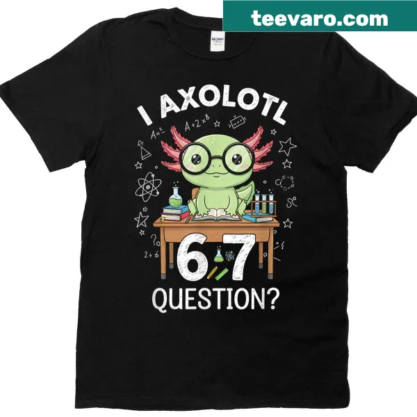 Funny axolotl design T-shirt for kids with humorous text