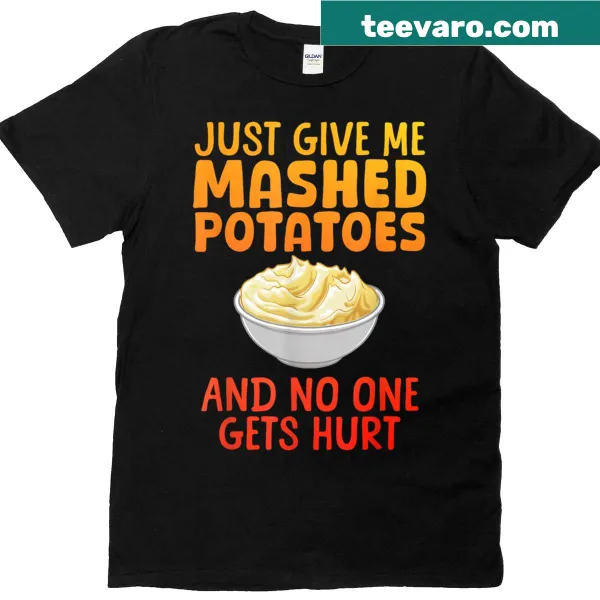 Funny T-shirt with mashed potato graphic