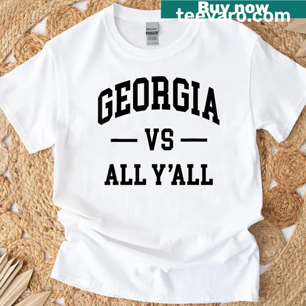 Retro Georgia-themed T-shirt with iconic symbols
