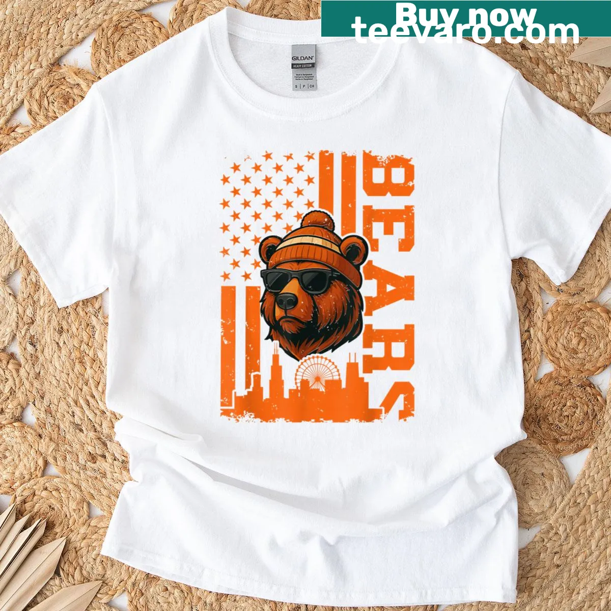 Playful bear illustration t-shirt for adventurous kids and adults — on a men's t-shirt