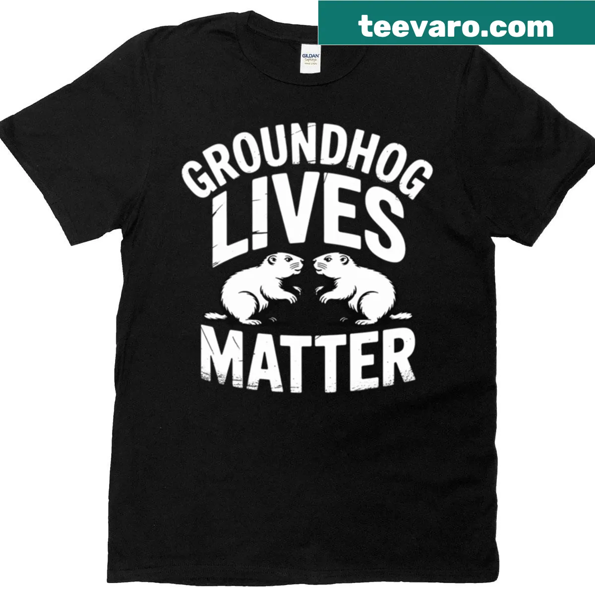 Groundhog Day themed shirt with a humorous message — on a men's t-shirt