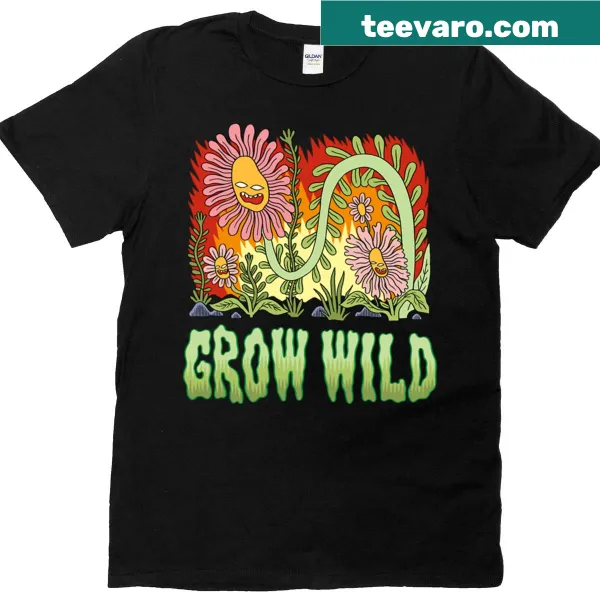 Inspirational t-shirt with the phrase Grow Wild