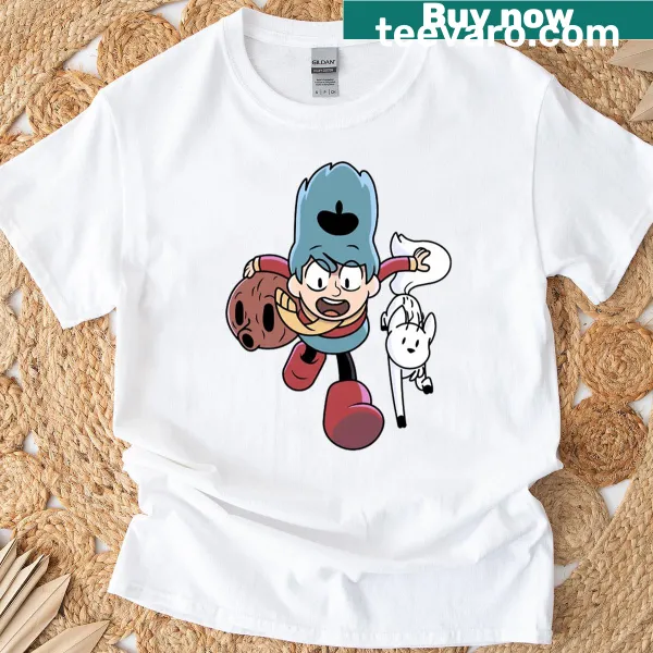 Playful running graphic T-shirt with whimsical design