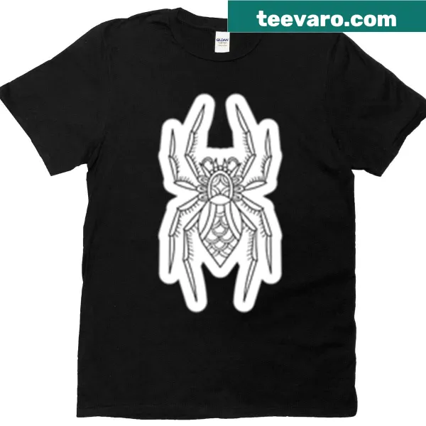 T-shirt with an illustration of a hollow spider