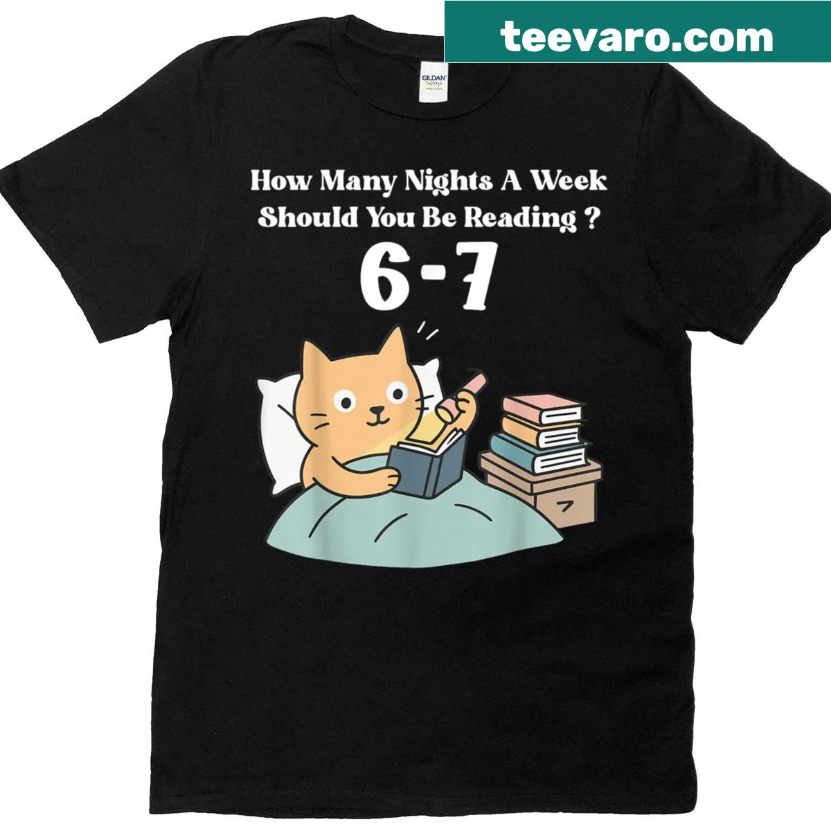 Teacher t-shirt questioning reading frequency with a playful design — on a men's t-shirt