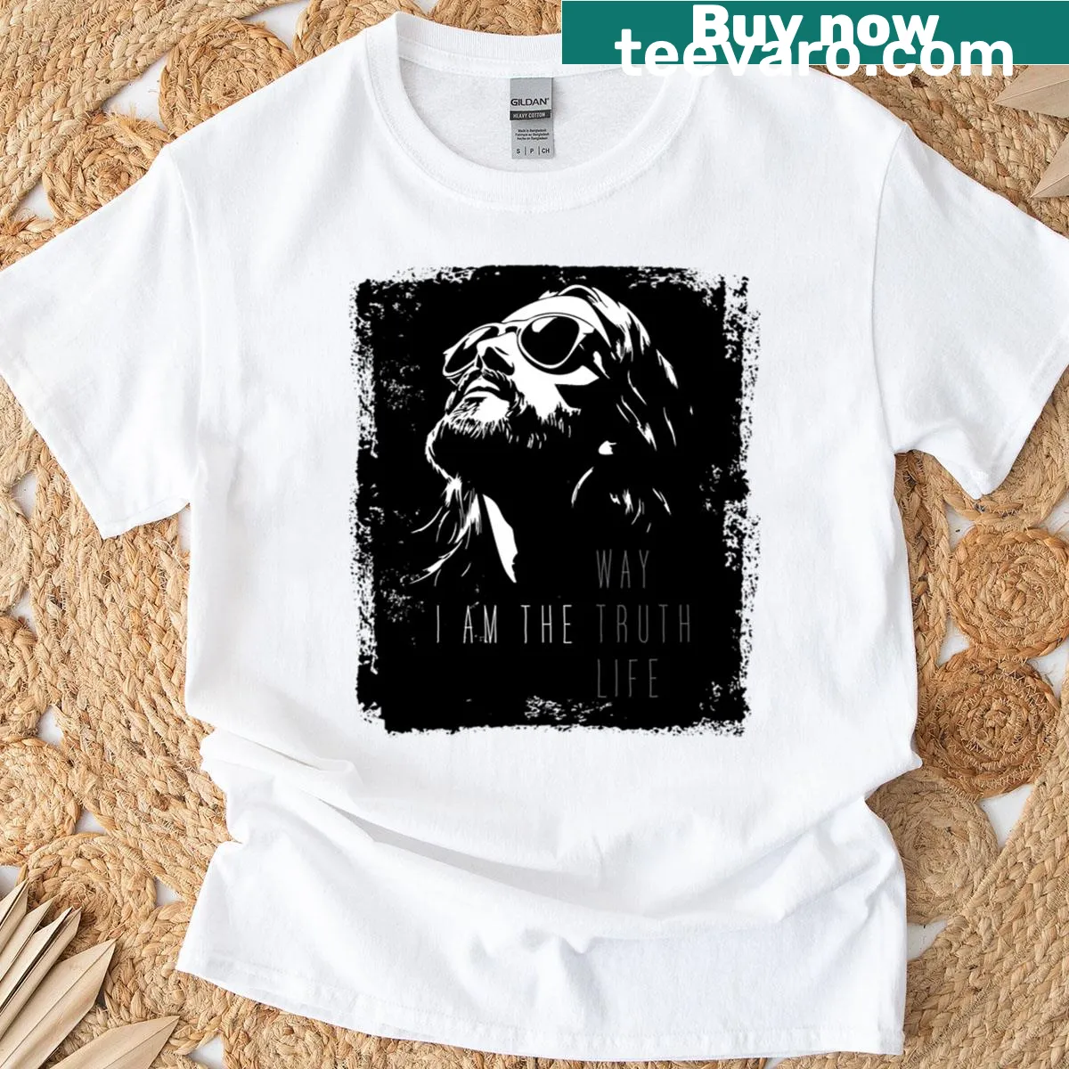 Inspirational t-shirt with the phrase 'I Am The Way' in clear text — on a men's t-shirt