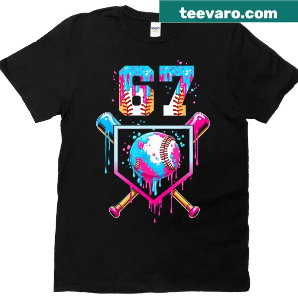 Cartoon ice cream and baseball graphic T-shirt for boys