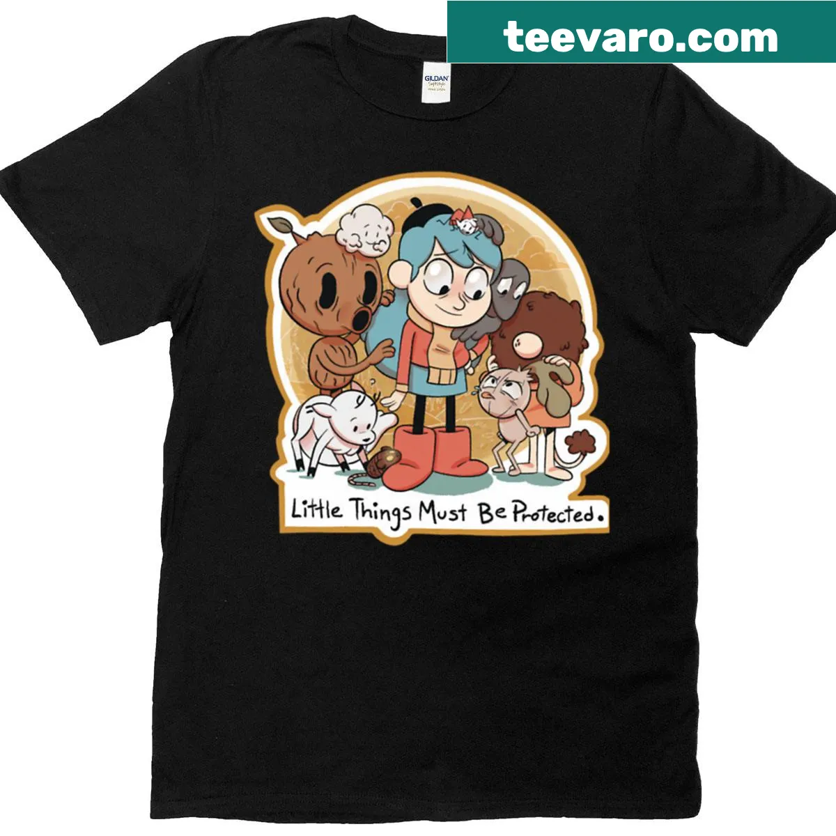 Typography design stating 'Little Things Must Be Protected' on shirt. — on a men's t-shirt