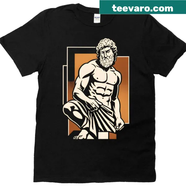 Duotone gradient design of Michelangelo's David statue