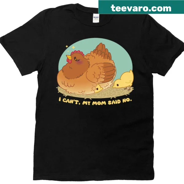 Playful T-shirt with the phrase 'Mom Said No', capturing family humor and dynamics.