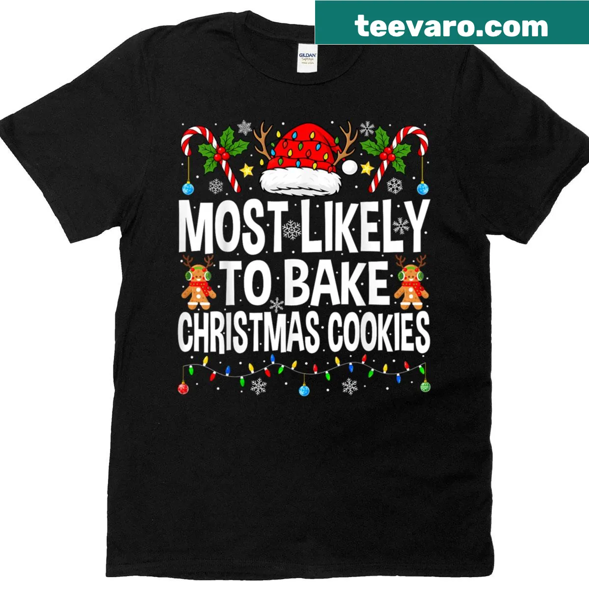 Charming holiday baking t-shirt celebrating Christmas cookies — on a men's t-shirt
