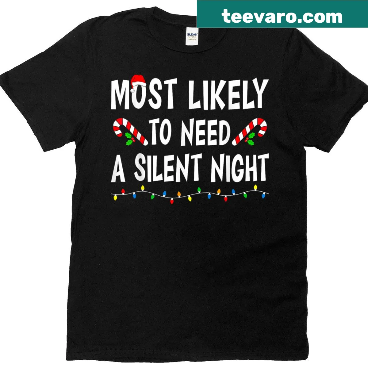 Funny Christmas-themed family matching t-shirt for mom — on a men's t-shirt