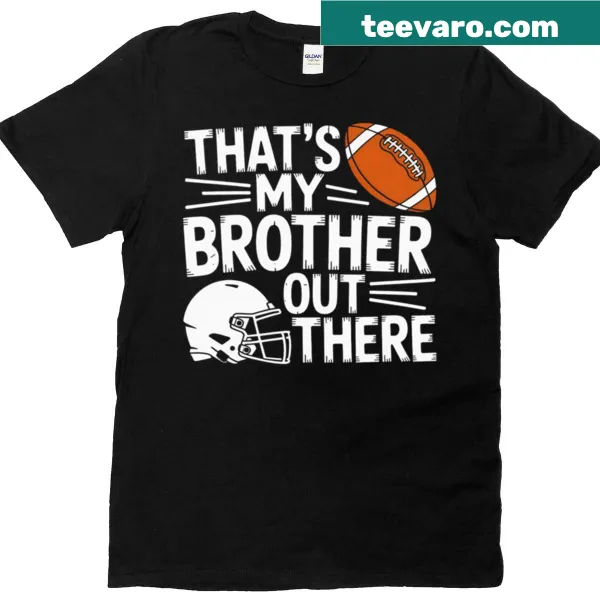 American football themed t-shirt celebrating sibling relationships