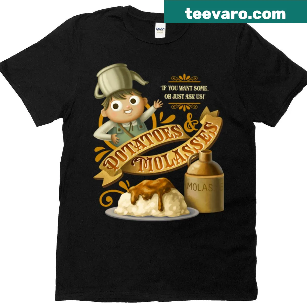 T-shirt inspired by Over The Garden Wall featuring a cozy design — on a men's t-shirt
