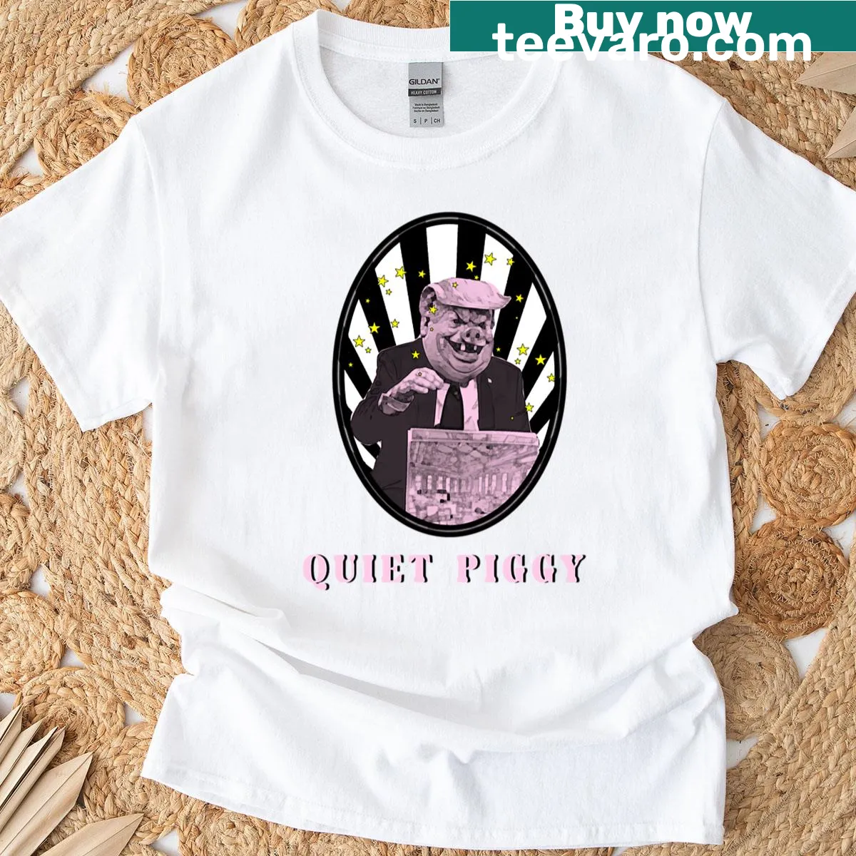 Cute pig cartoon design on a t-shirt for kids — on a men's t-shirt