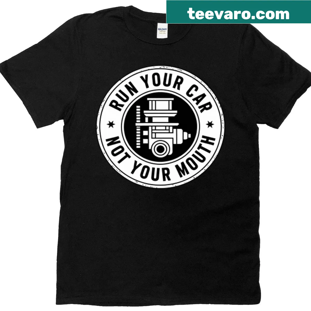 Drag racing t-shirt with a motivational slogan about cars — on a men's t-shirt