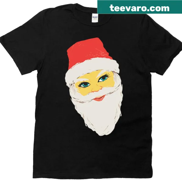 Whimsical Santa Dollface illustration T-shirt