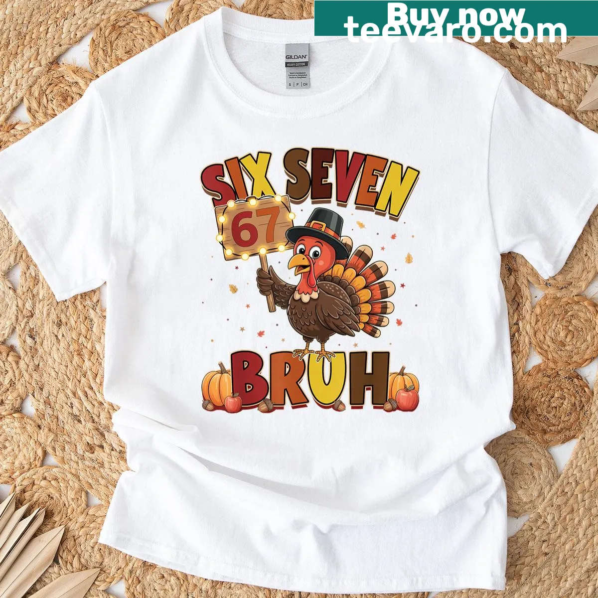 Thanksgiving t-shirt with dabbing turkey graphic and humorous text — on a men's t-shirt