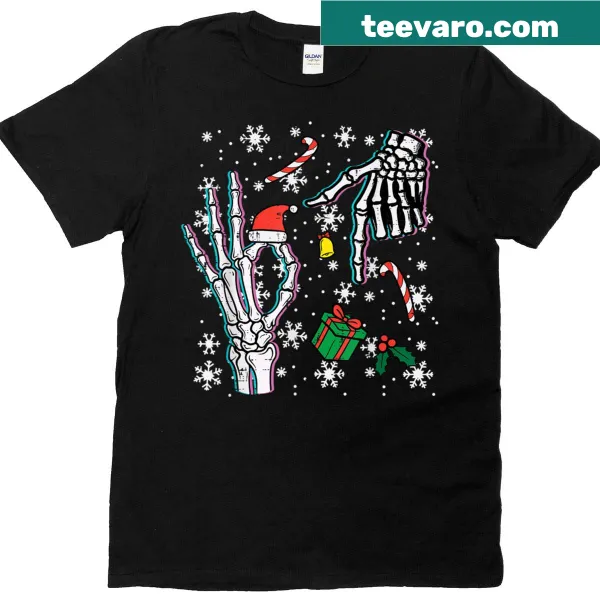 Funny Christmas skeleton design for kids featuring the 67 meme