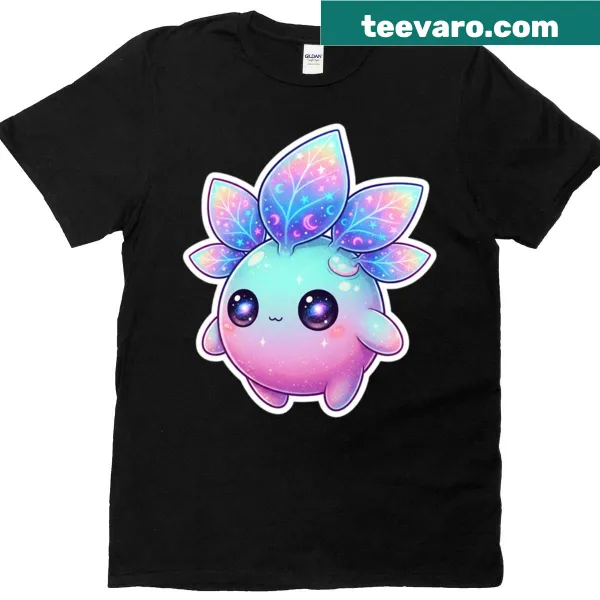 Whimsical sproutling and stardust graphic T-shirt