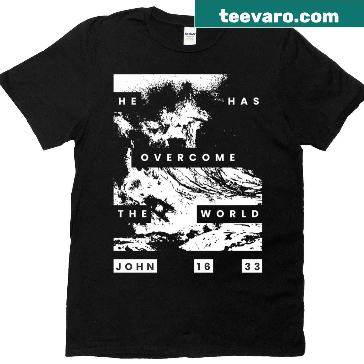 Inspirational 'Take Heart' typography T-shirt — on a men's t-shirt