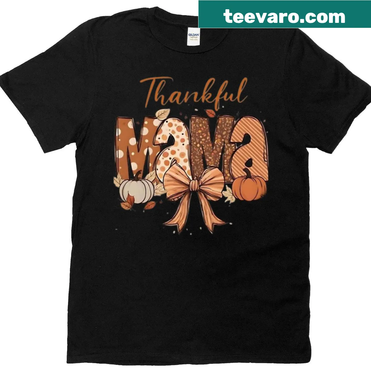 Heartfelt 'Thankful Mama' text design T-shirt — on a men's t-shirt