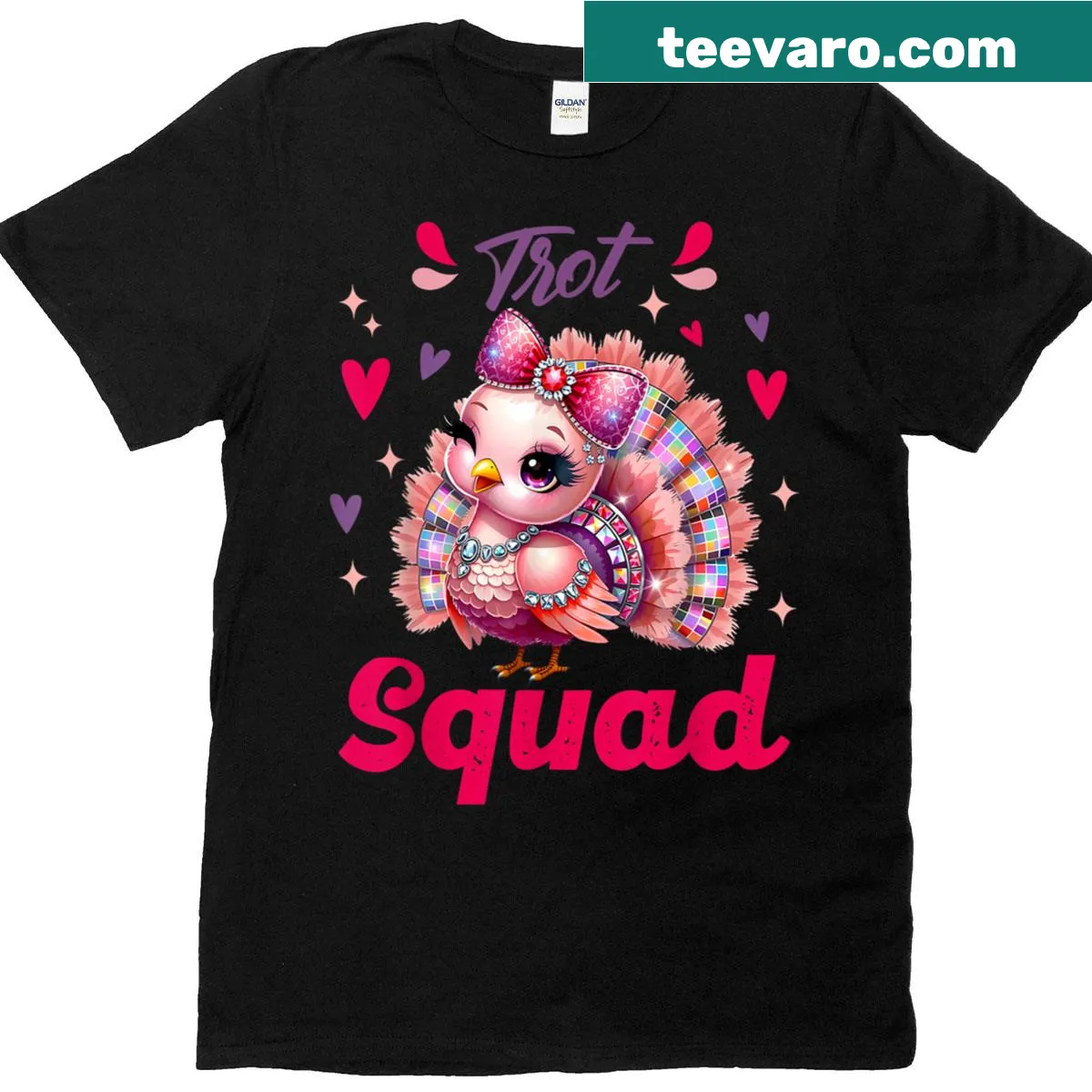 Cute Thanksgiving T-shirt with playful turkey illustrations. — on a men's t-shirt