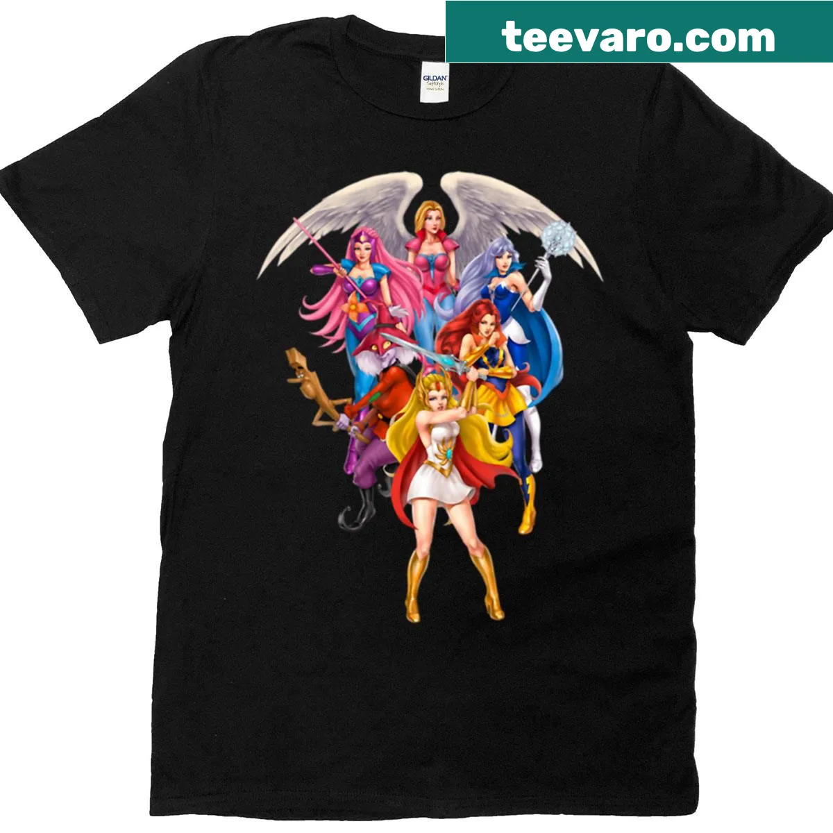 Graphic T-shirt featuring a powerful princess design — on a men's t-shirt