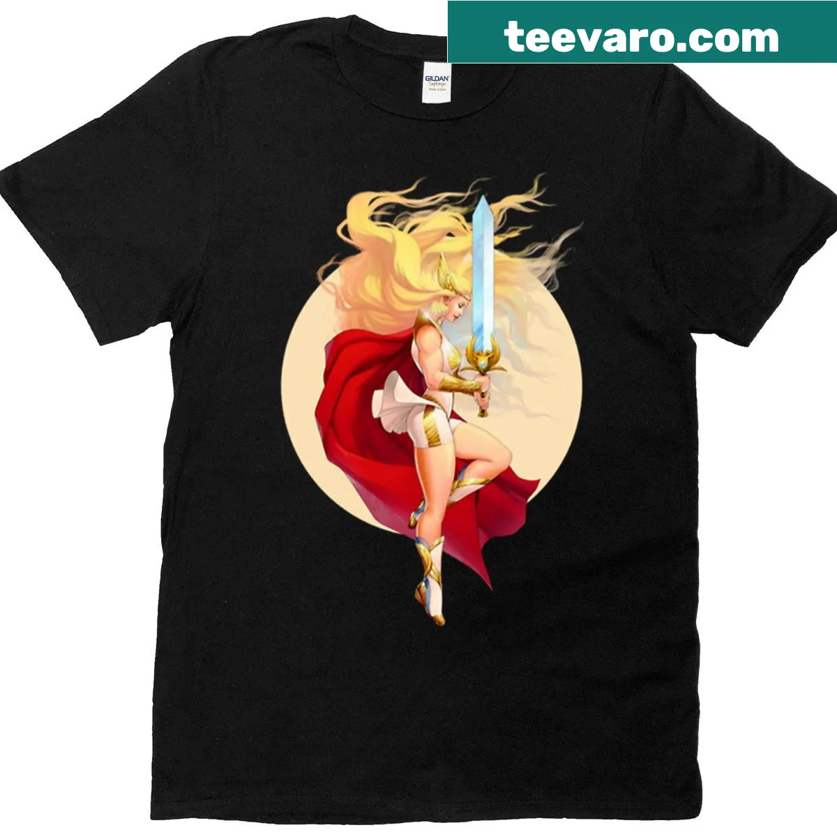 Enchanting Princess of the Power t-shirt with whimsical illustrations — on a men's t-shirt