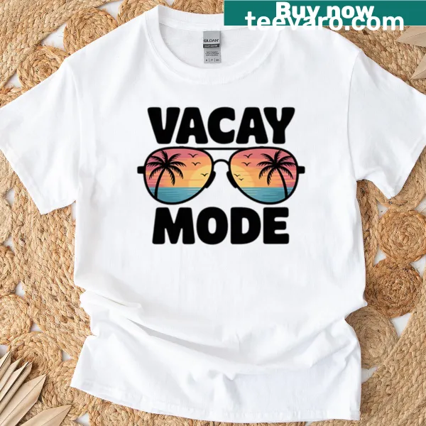 Casual Vacay Mode T-shirt with playful text
