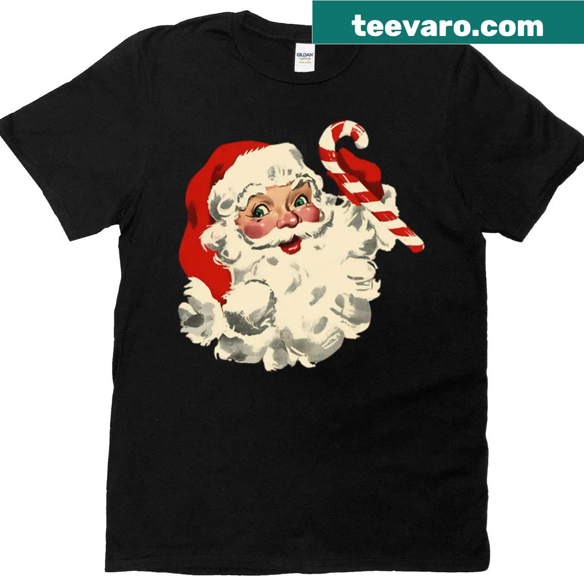 Vintage Santa Claus T-shirt in a 90s retro style — on a men's t-shirt