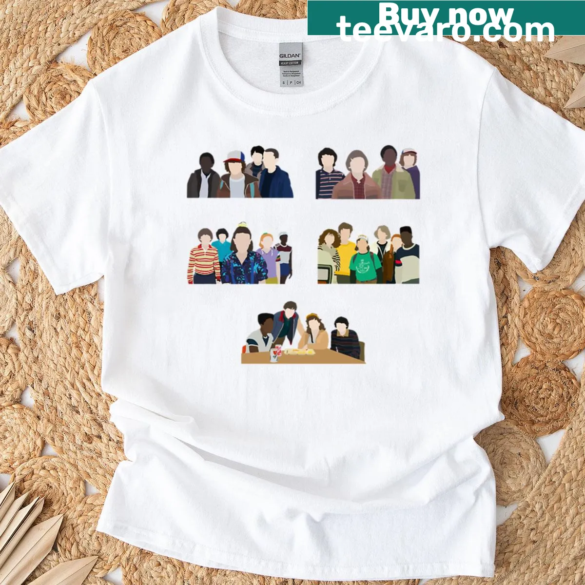 Minimalist t-shirt with the phrase 'All 5 Seasons' — on a men's t-shirt