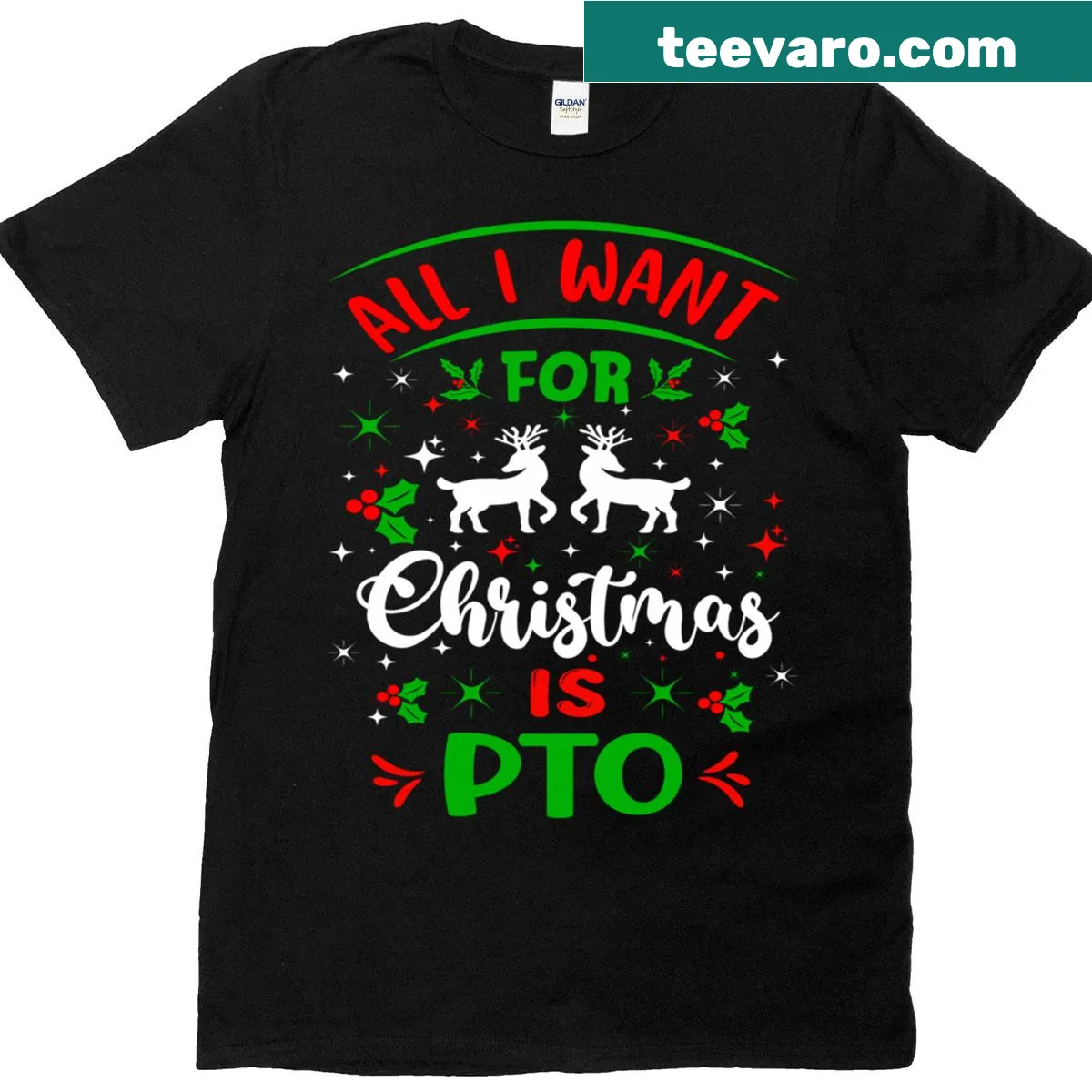 Matching family T-shirt with festive text for Christmas — on a men's t-shirt