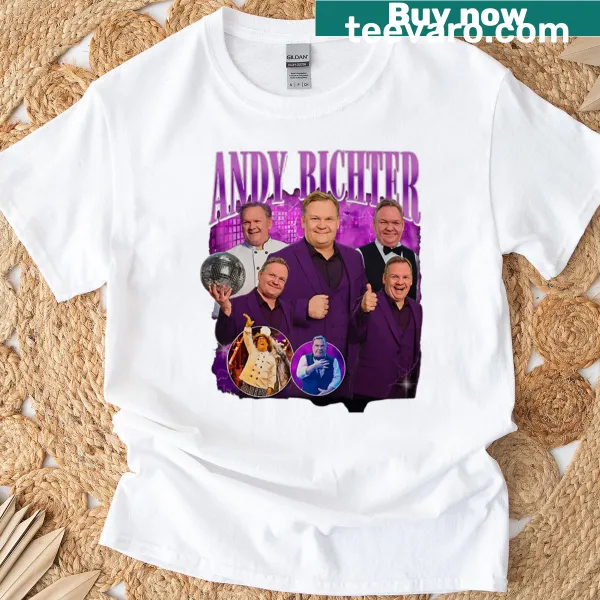Dancing With The Stars fan t-shirt featuring Andy Richter and Emma Slater.