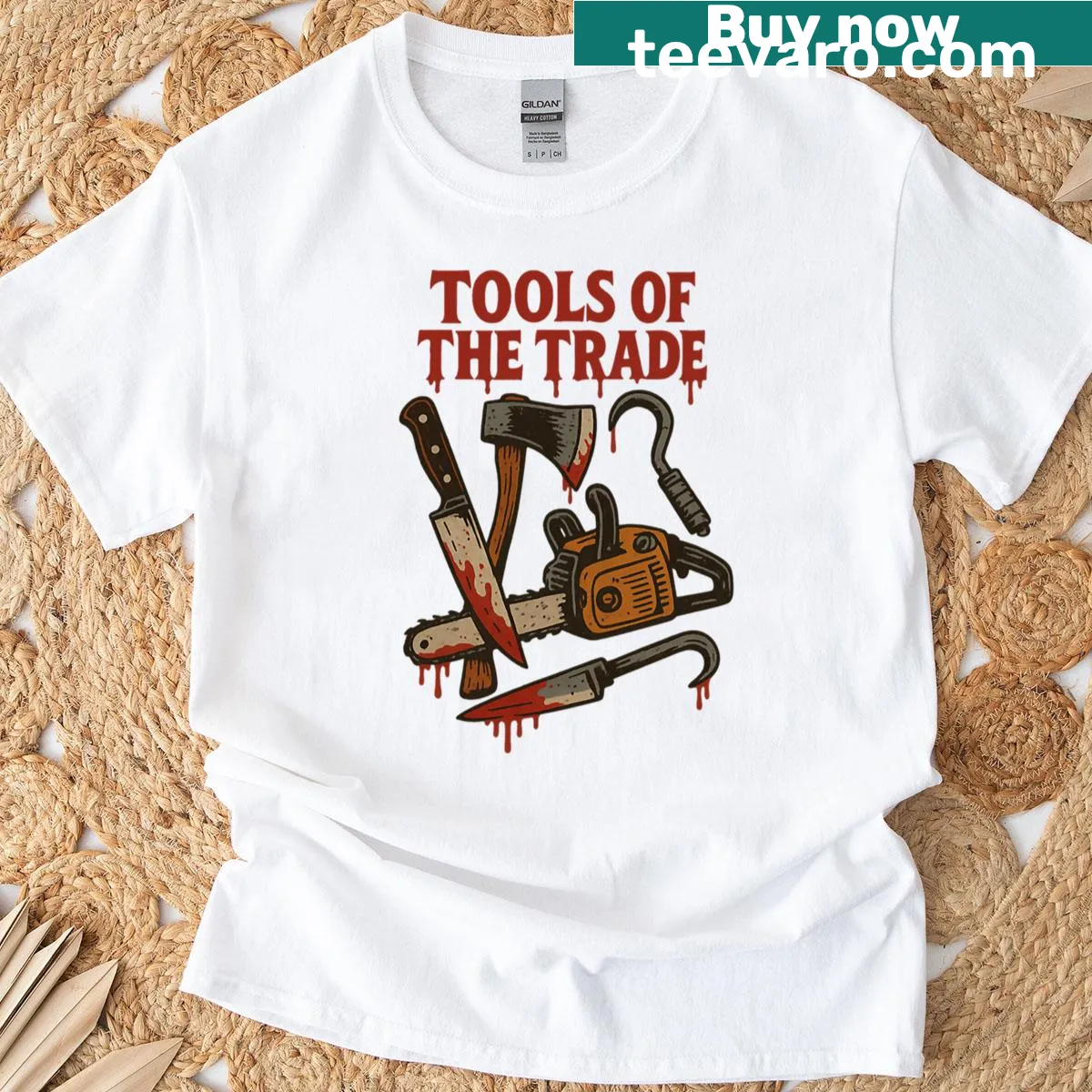 Arsenal Of Horror T-shirt with chilling graphic design — on a men's t-shirt