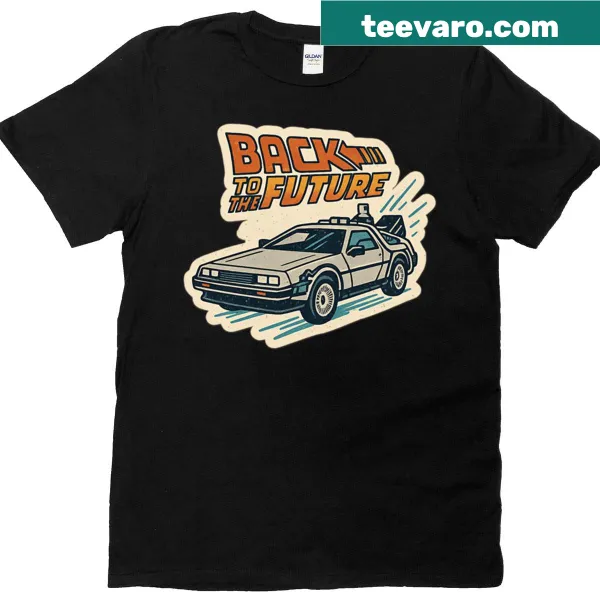 T-shirt featuring the iconic Back to the Future logo
