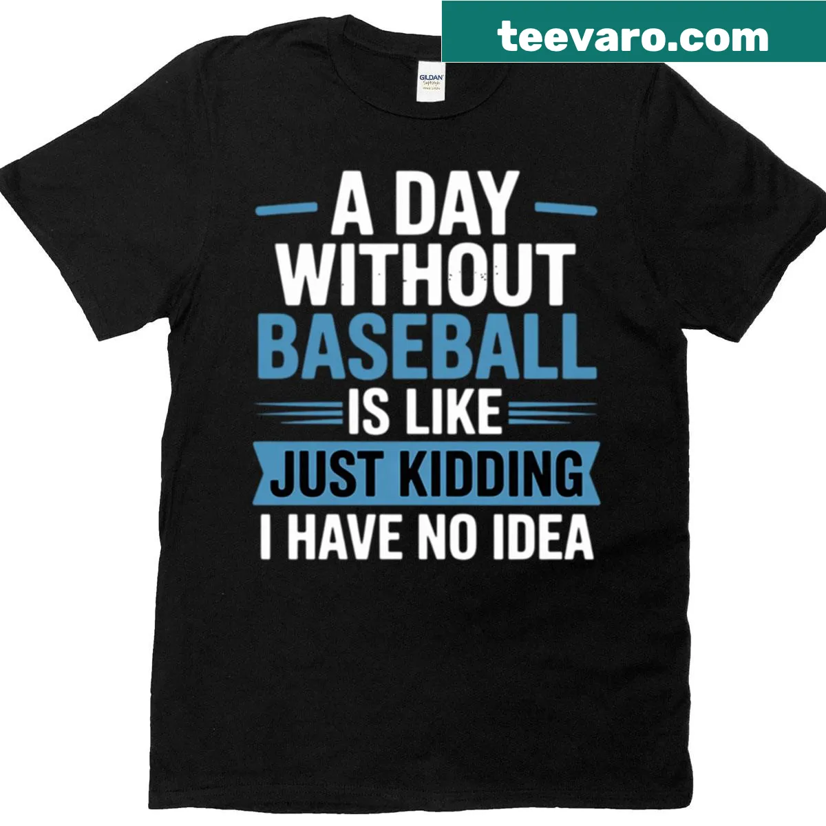 Baseball-themed T-shirt for players and fans — on a men's t-shirt