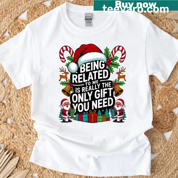 Funny Christmas family-themed pajama t-shirt with playful text