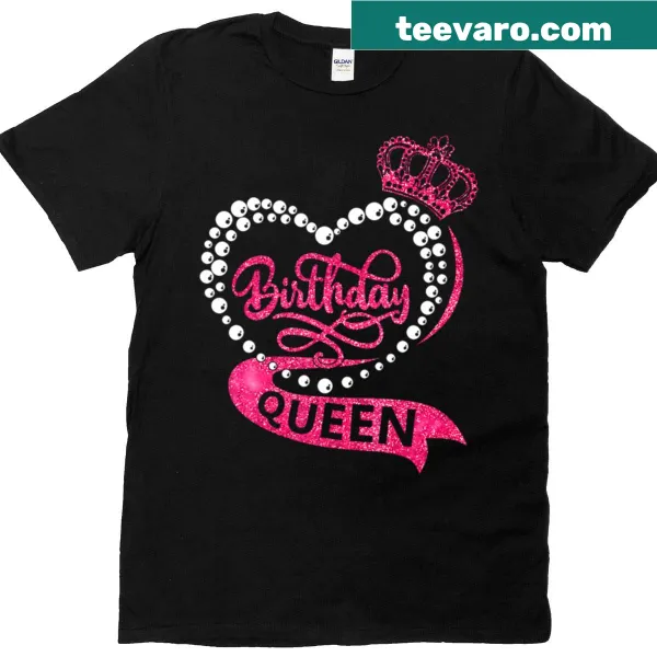 Birthday-themed T-shirt with matching design for women