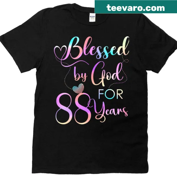 Vintage-style t-shirt celebrating 88 years of blessings