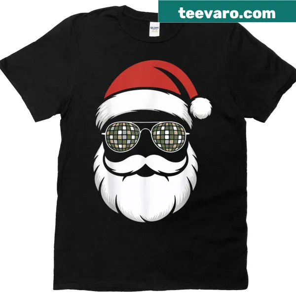 Camo Santa t-shirt with military style and holiday design