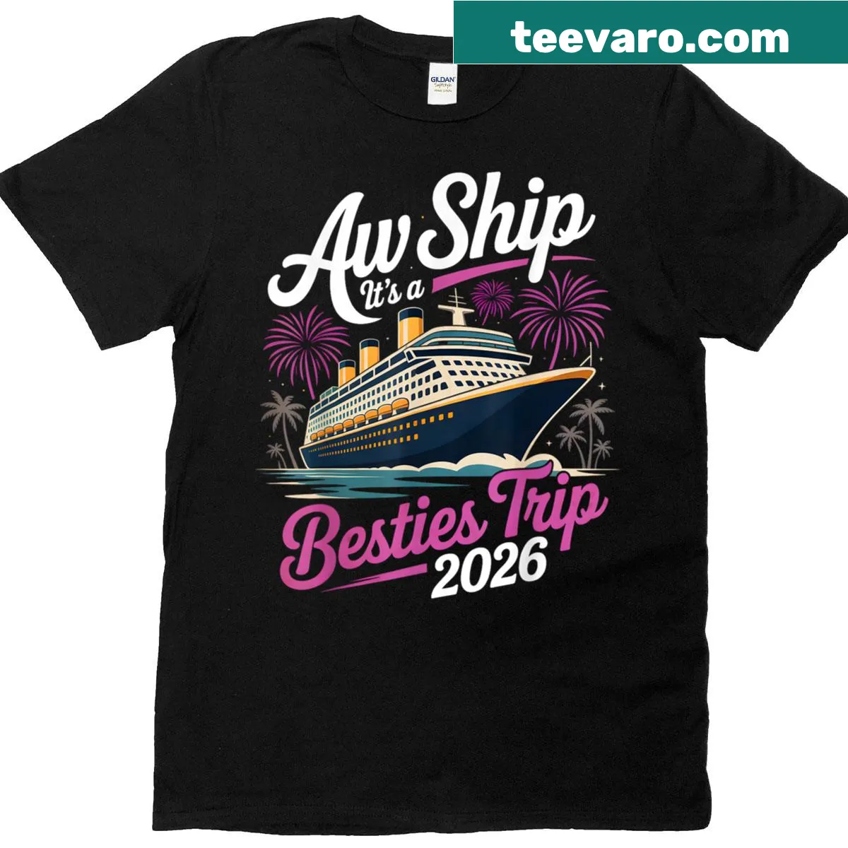 Girls matching travel T-shirt for cruise besties — on a men's t-shirt